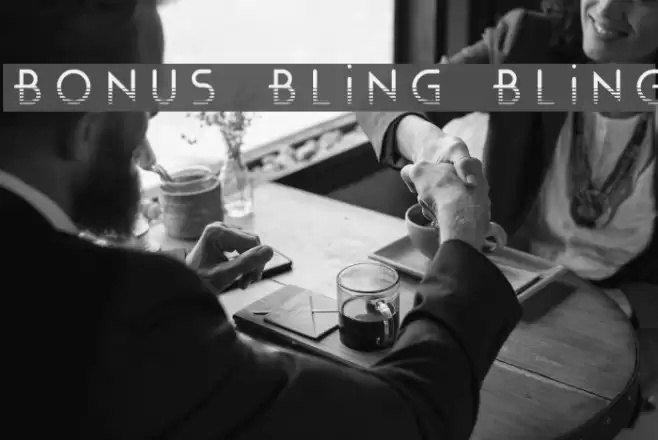 Bonus Bling Bling Font examples