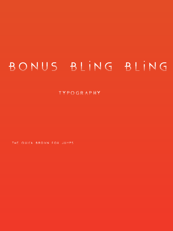 Bonus Bling Bling Poster