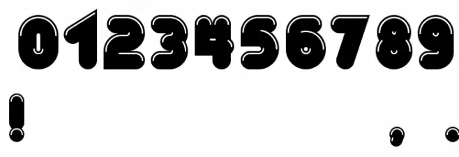 Bonus Shiny Outline Font OTHER CHARS