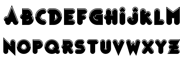 Bonus Shiny Outline Font LOWERCASE