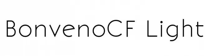 BonvenoCF Light  les polices de caractères gratuit tlcharger