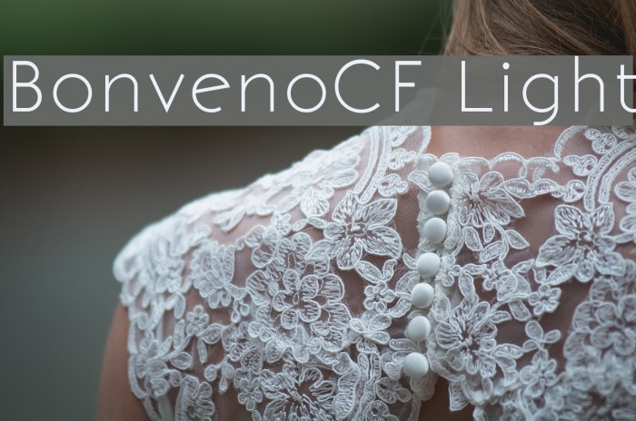 BonvenoCF Light Font examples