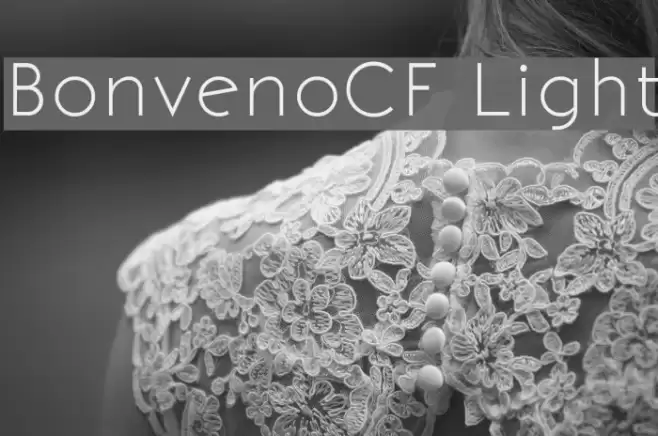 BonvenoCF Light خط examples