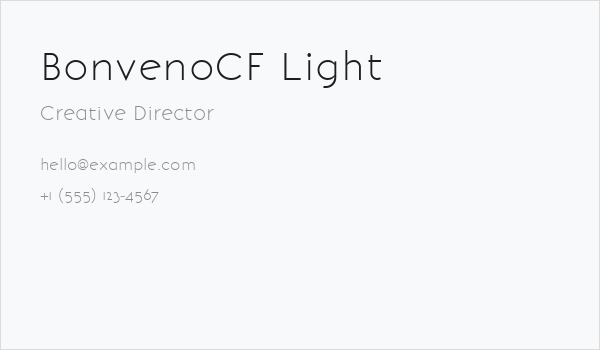 BonvenoCF Light Business Card