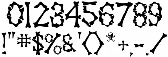 Bony Bones Font OTHER CHARS