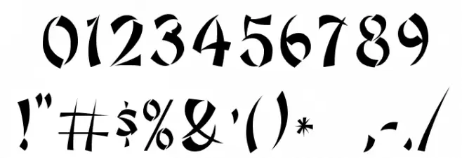Bonzai Regular Font OTHER CHARS