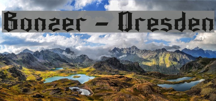 Bonzer - Dresden Font examples