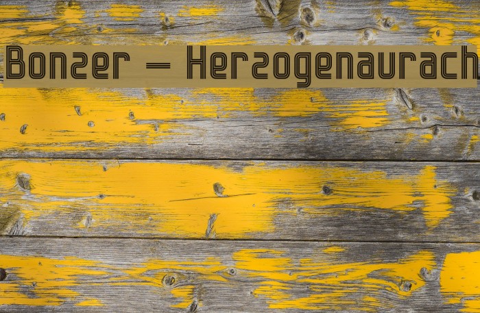 Bonzer - Herzogenaurach Font examples
