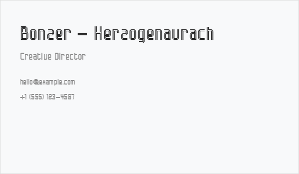 Bonzer - Herzogenaurach Business Card