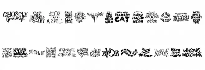 Boo Words Polices MAJUSCULES