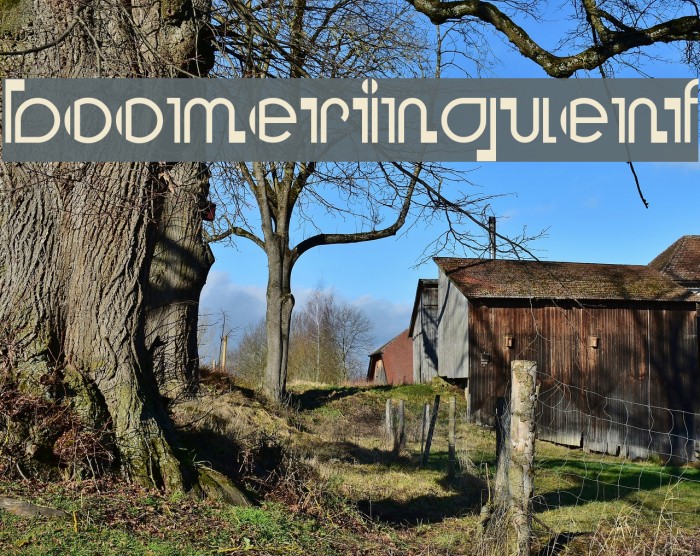 BooMeringueNF Font examples