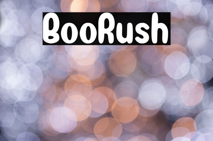 BooRush Font examples