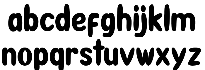 BooRush Font LOWERCASE