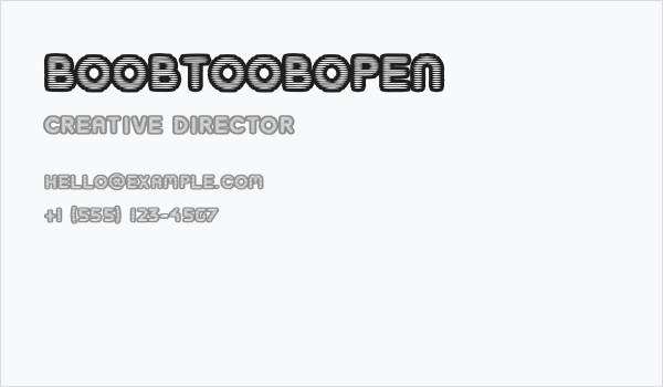 BoobToobOpen Business Card