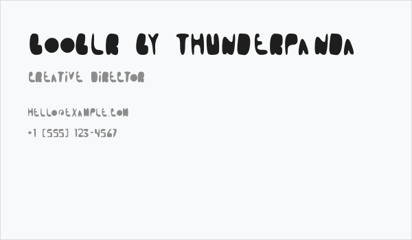 Booblr by Thunderpanda Business Card