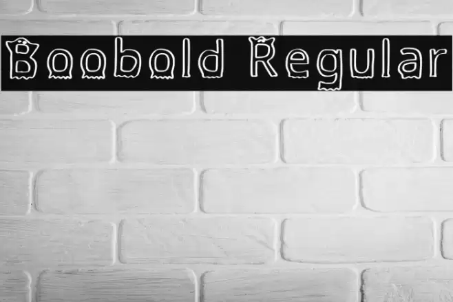 Boobold Regular फ़ॉन्ट examples