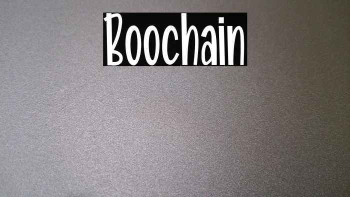 Boochain Font examples