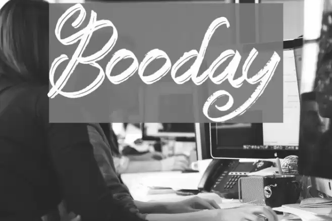 Booday Font examples