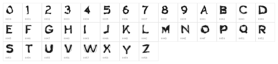 Boogaloo 1.0 Character Map