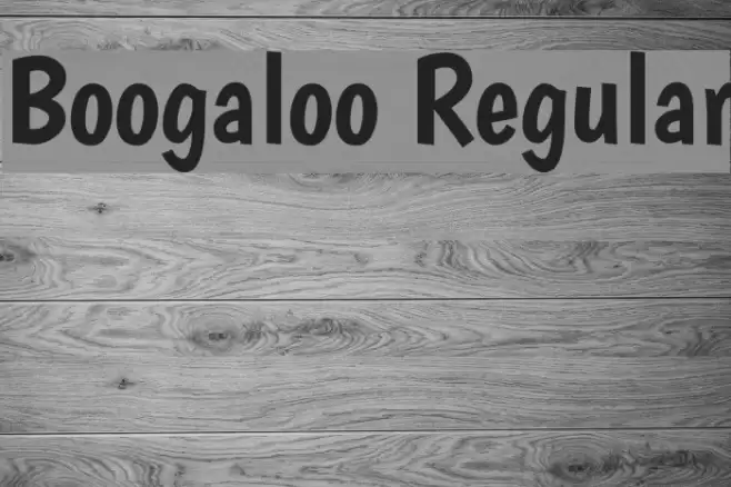 Boogaloo Regular Fuentes examples