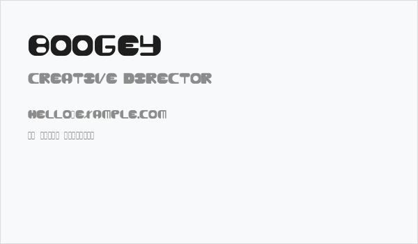 Boogey Business Card
