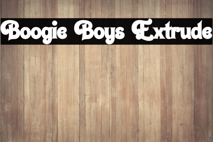 Boogie Boys Extrude Example 2