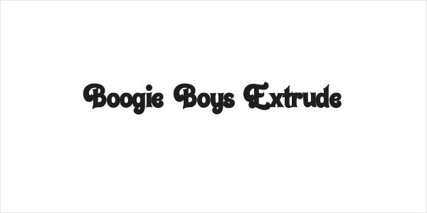 Boogie Boys Extrude Logo