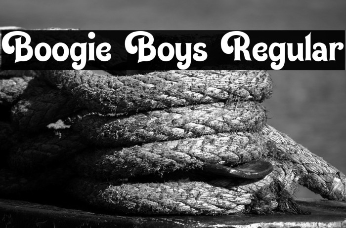 Boogie Boys Regular Example 1