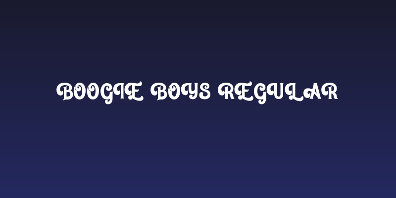 Boogie Boys Regular Social Header