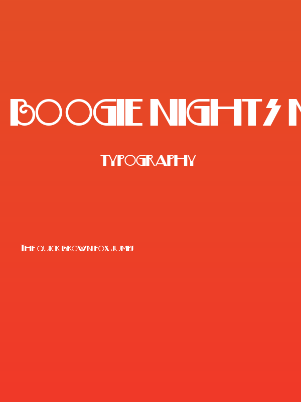 Boogie Nights NF Poster