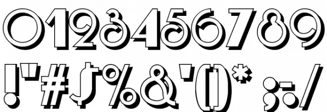 Boogie Nights ShadowNF Font OTHER CHARS