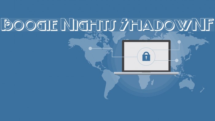 Boogie Nights ShadowNF Font examples