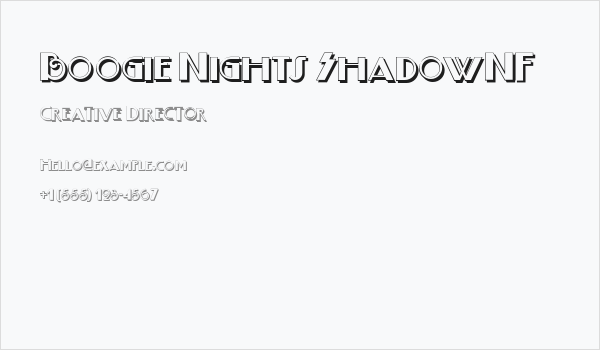Boogie Nights ShadowNF Business Card
