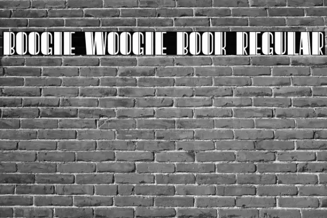 Boogie Woogie Book Regular Font examples