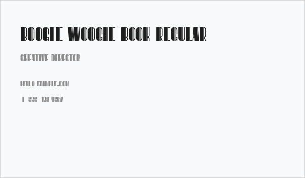 Boogie Woogie Book Regular Business Card