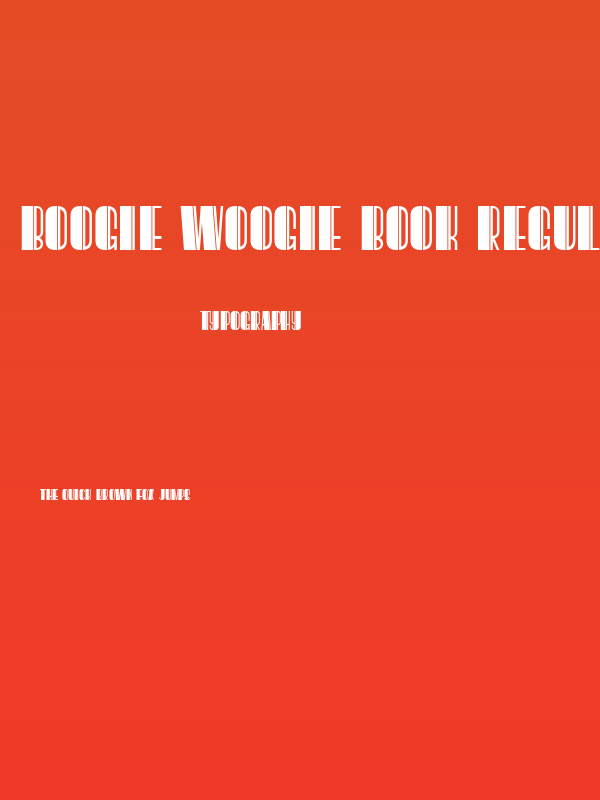 Boogie Woogie Book Regular Poster