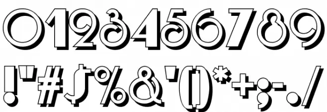 BoogieNightsNFShadow Font OTHER CHARS