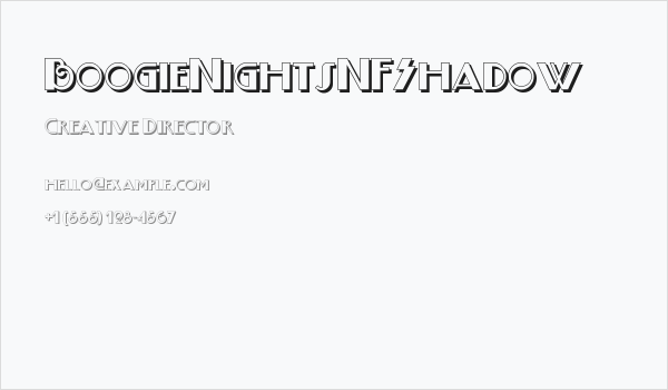 BoogieNightsNFShadow Business Card