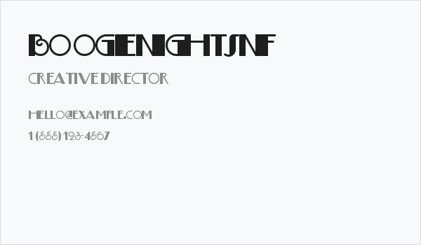 BoogieNightsNF Business Card
