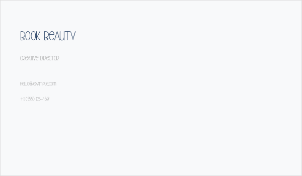 Book Beauty Business Card