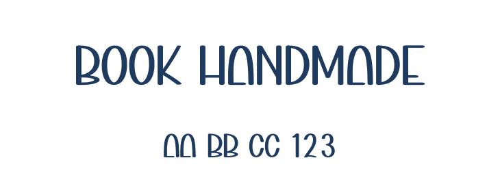 Book Handmade Font Preview