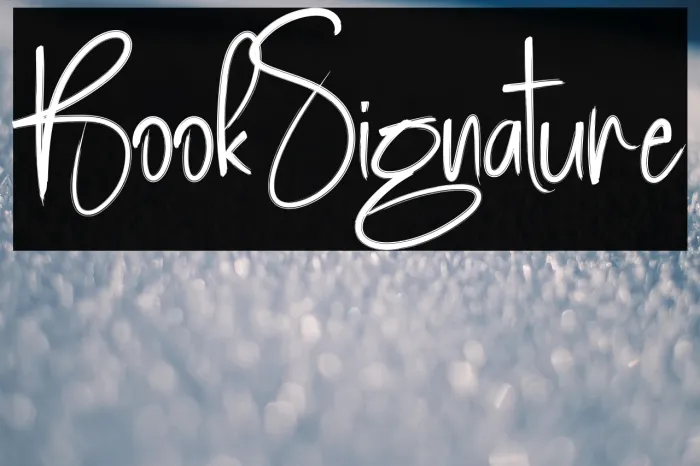 Book Signature Example 1