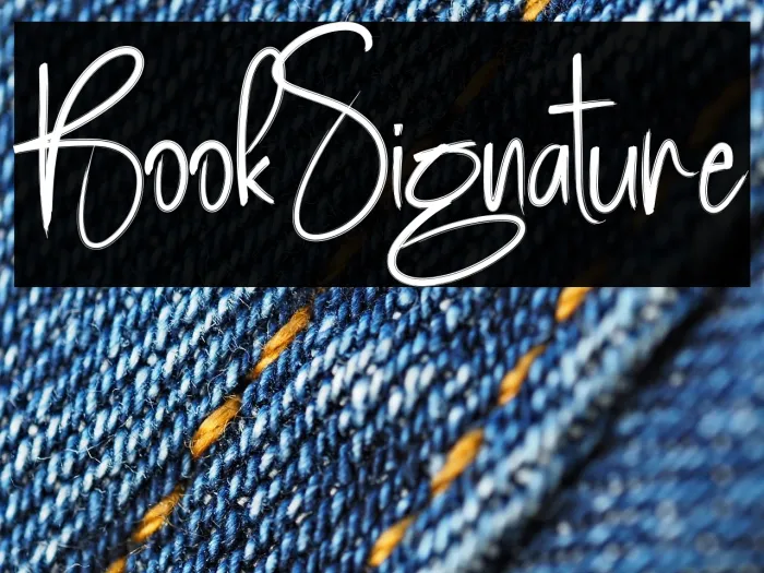 Book Signature Example 2