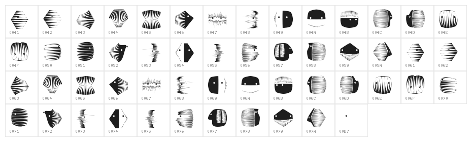 BookHeads Character Map