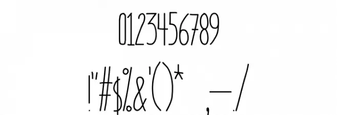 Bookends Font OTHER CHARS