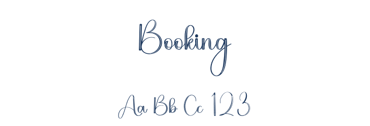 Booking Font Preview