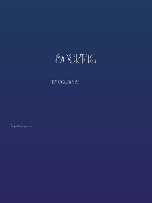 Booking Poster