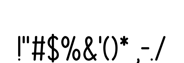 Bookish Font OTHER CHARS