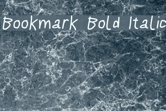 Bookmark Bold Italic Font examples