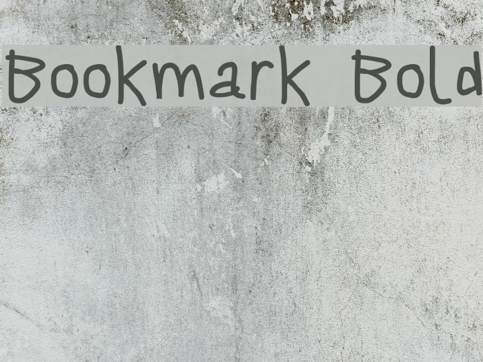 Bookmark Bold Font examples